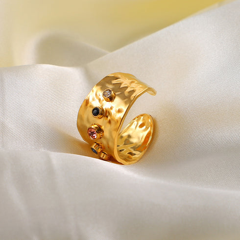 Ring multifärgade Cubic Zirconia